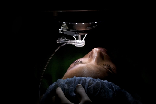 Patient under Femto Laser Patient under Femto Laser